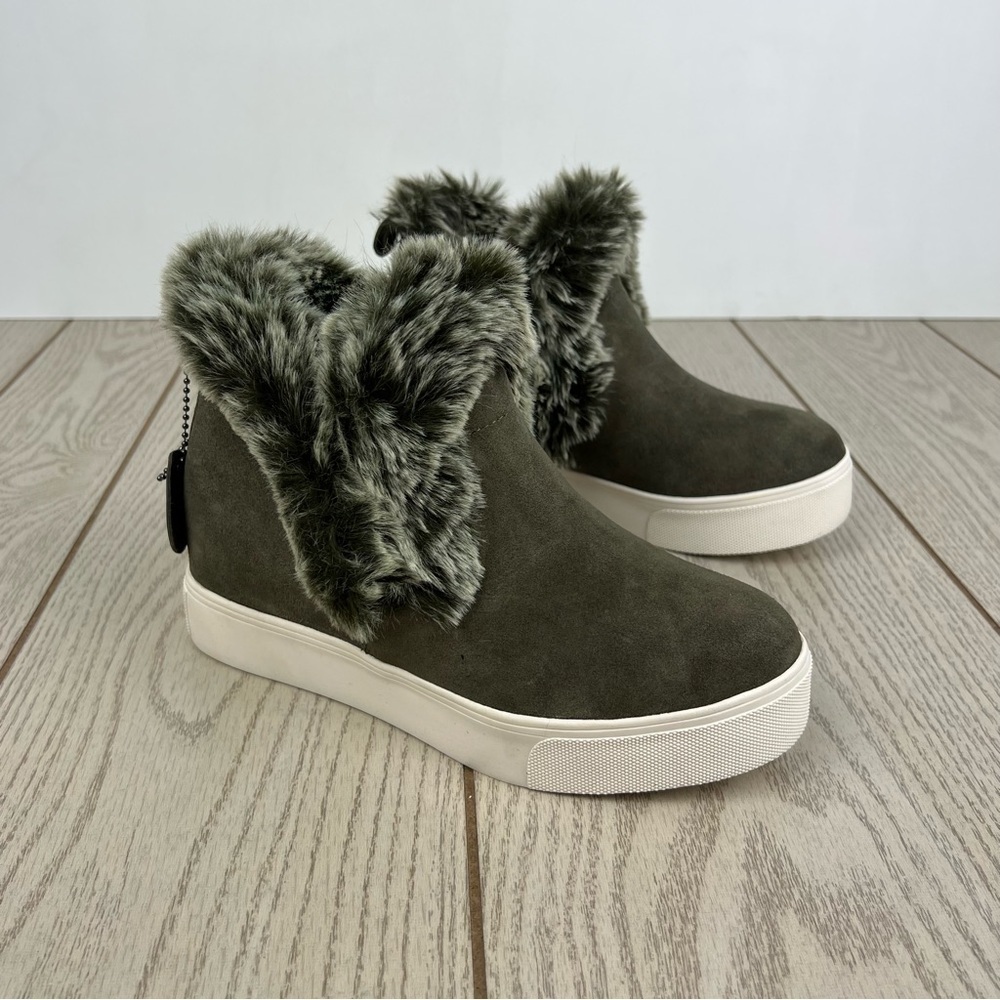 J/Slides Sean wp Women's Suede Booties 7M Khaki Suede (olive green) $179